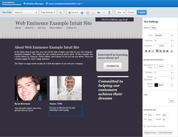 Intuit SiteBuilder