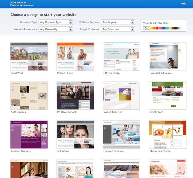 Intuit Website Templates