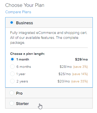 Weebly Pricing 2016