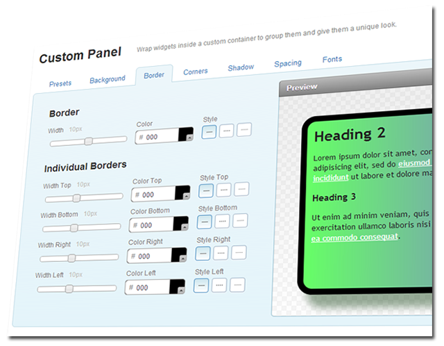 Yola Custom Panel Widget