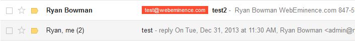 Gmail label second email address