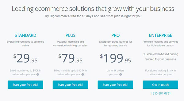 BigCommerce Pricing Pro Plan