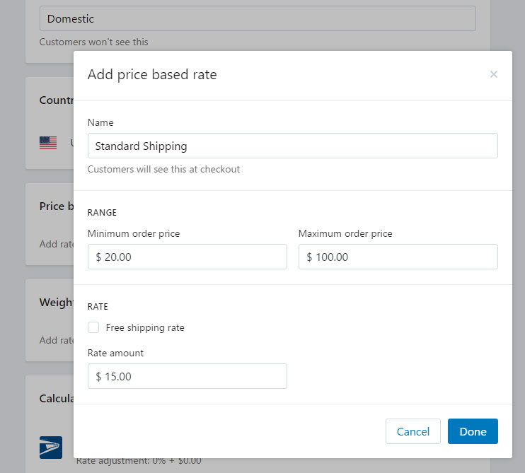 Shopify Price Based Shipping