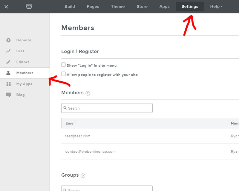 Weebly Membership Access