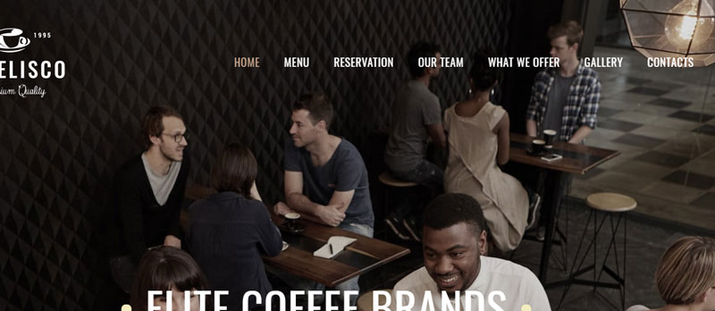 Pages of Coffee Shop Site