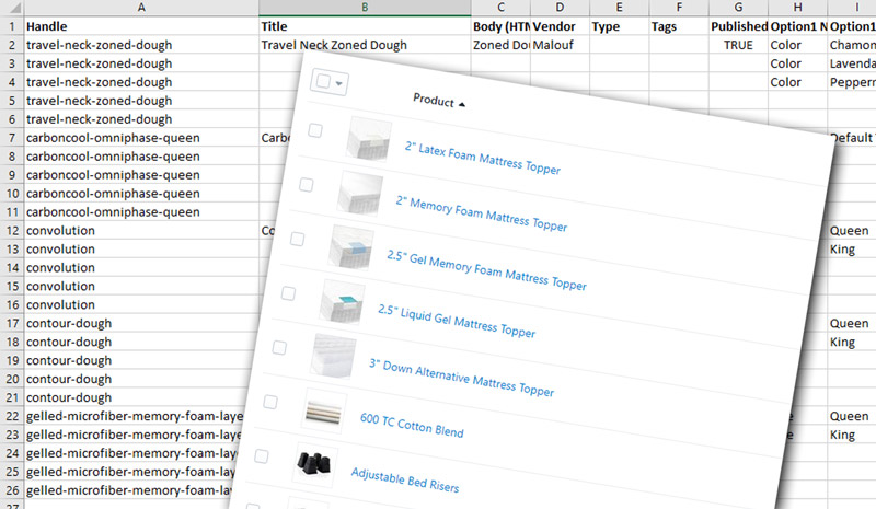 Shopify Head Start on Importing Products from a Spreadsheet CSV