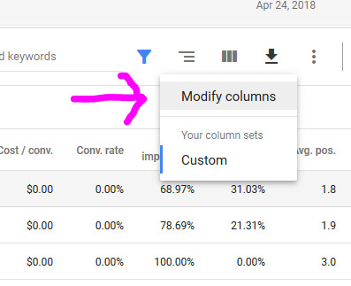 Modify Columns Quality Score