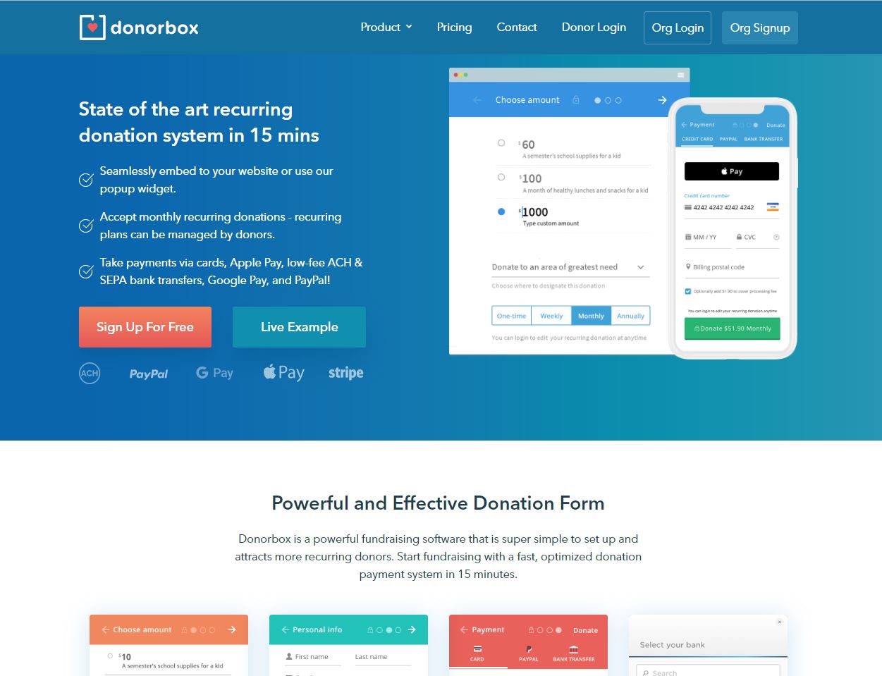 DonorBox Online Donations