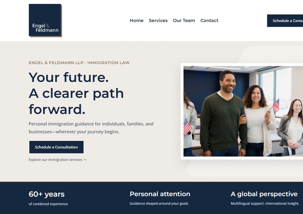 Engel and Feldmann website design